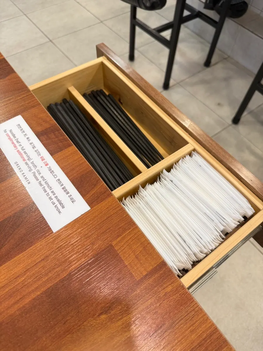 In-store notice about refills