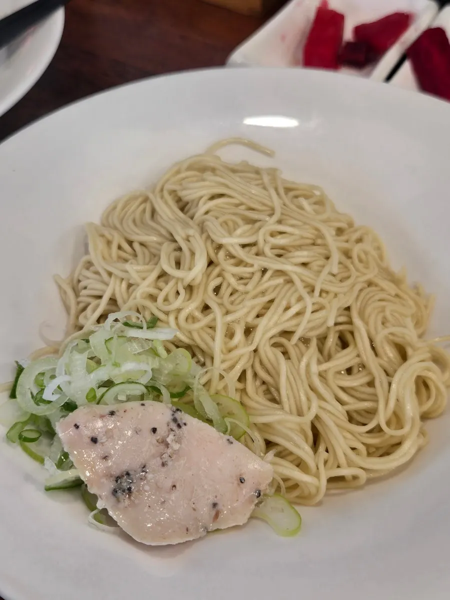 A generous noodle refill served