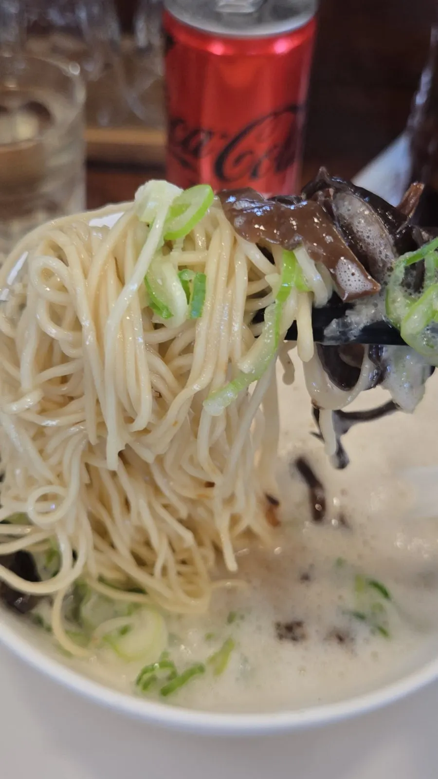 Close-up of a bowl of Eunpyeong ramen