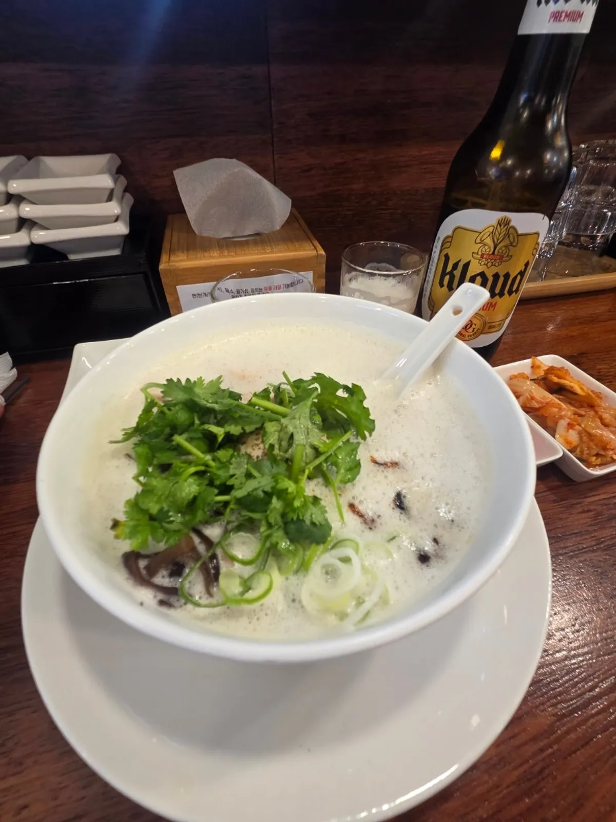 A bowl of chicken-broth tori paitan