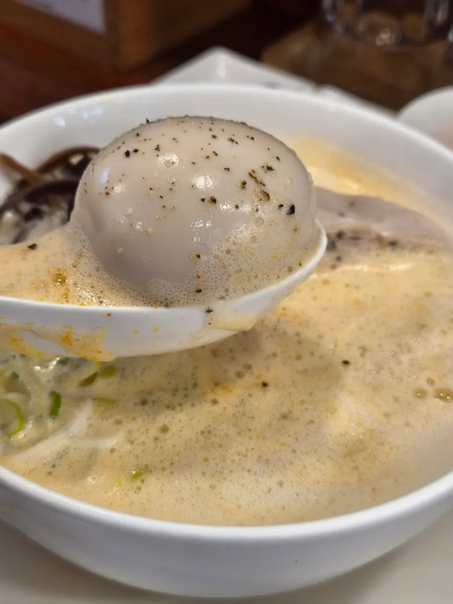 토리빠이탄 면을 들어올린 모습