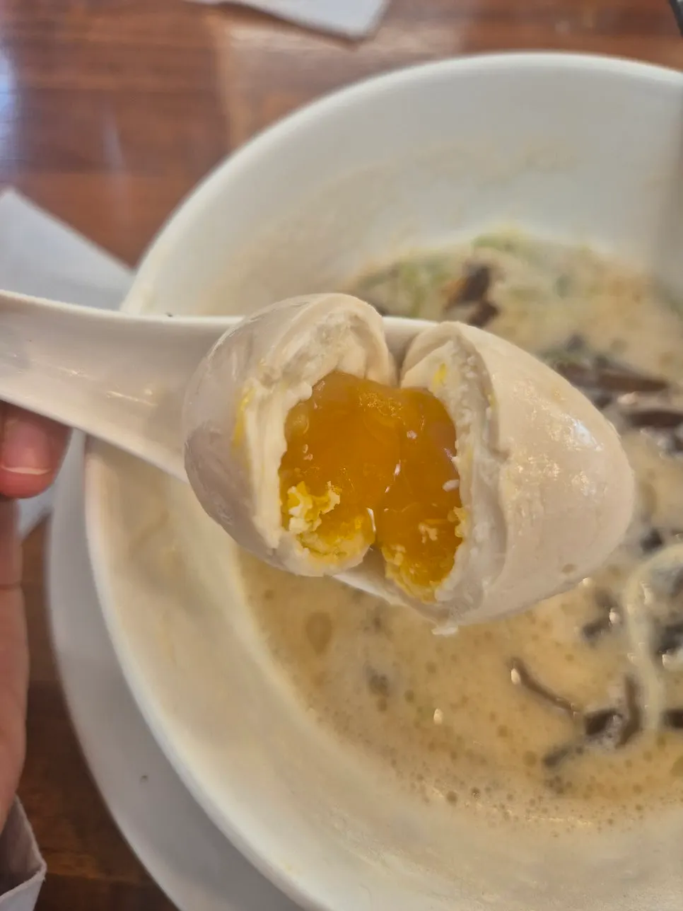 식사를 마친 오레노라멘 은평점 테이블