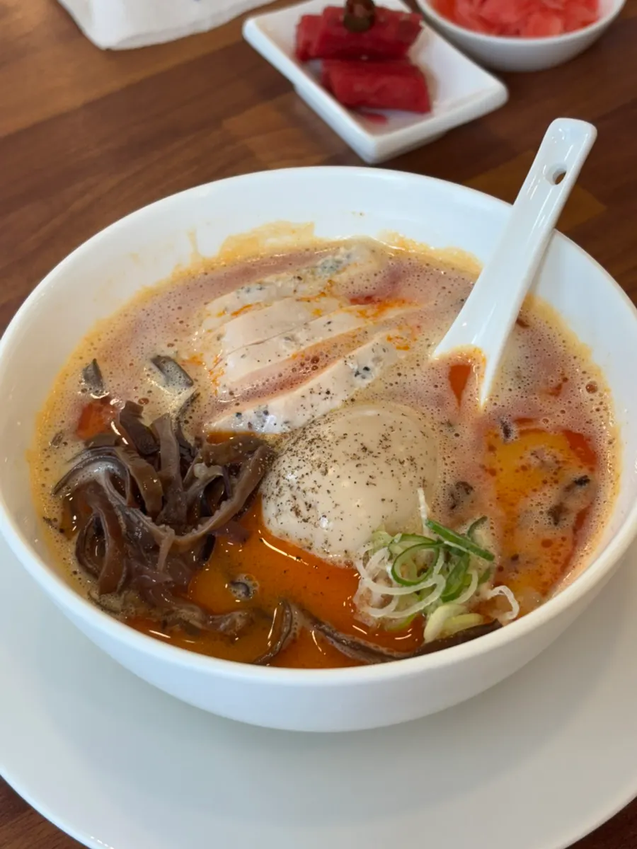 식사를 마친 오레노라멘 강남점 테이블