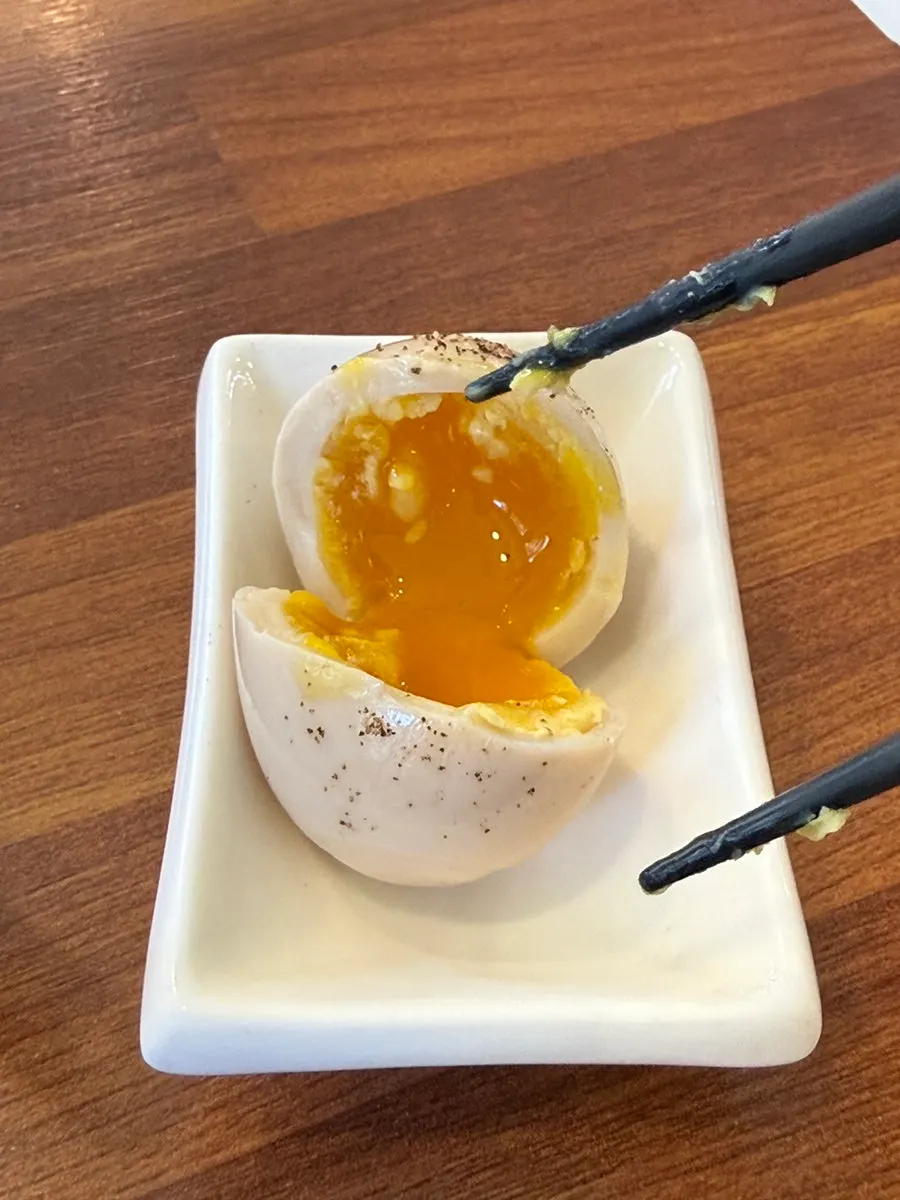 A bowl of kara paitan ramen with chicken-based broth
