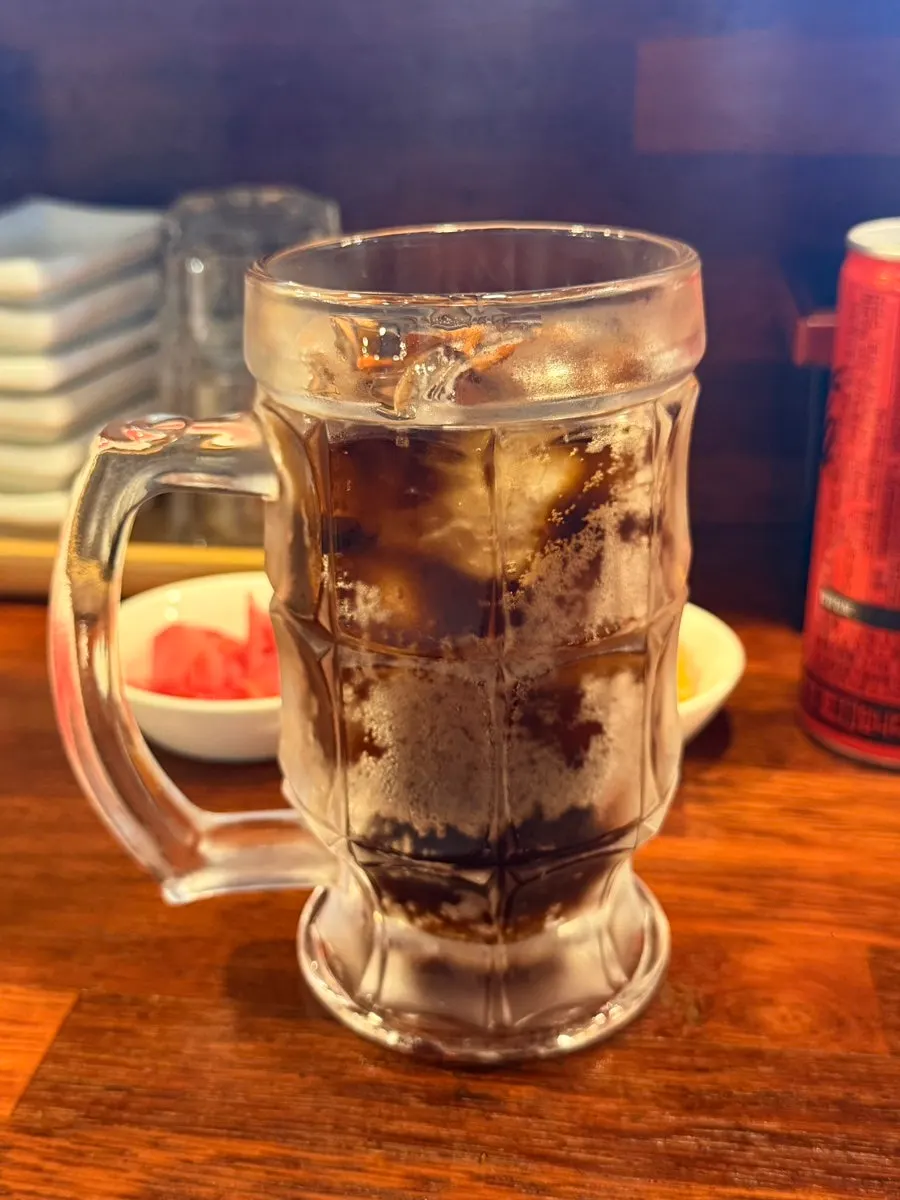 Coke Zero ordered alongside the ramen