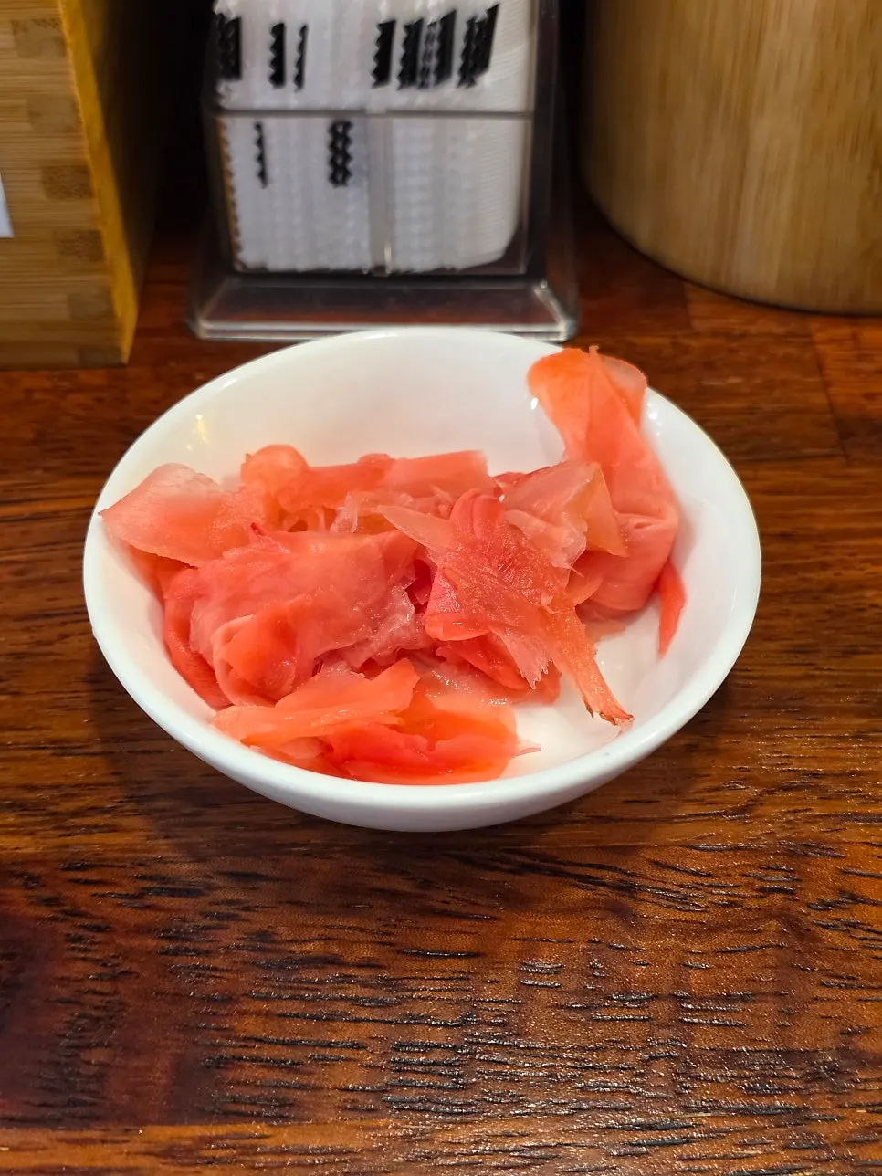 Red pickled ginger side dish