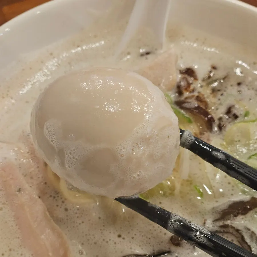Sous-vide chicken breast in tori paitan