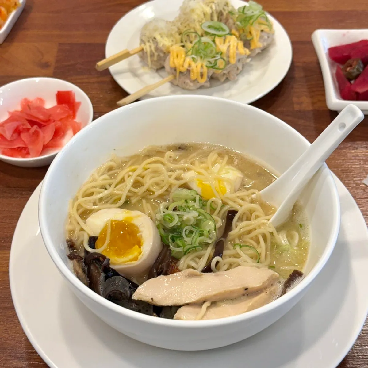 Close-up of ramen at Oreno Ramen Gangnam near Gangnam Station