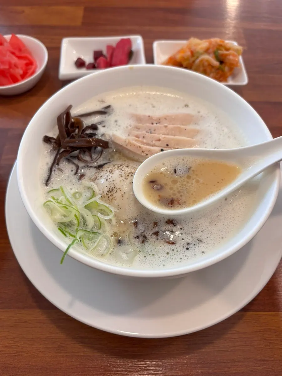 Close-up of ramen at Oreno Ramen Gangnam