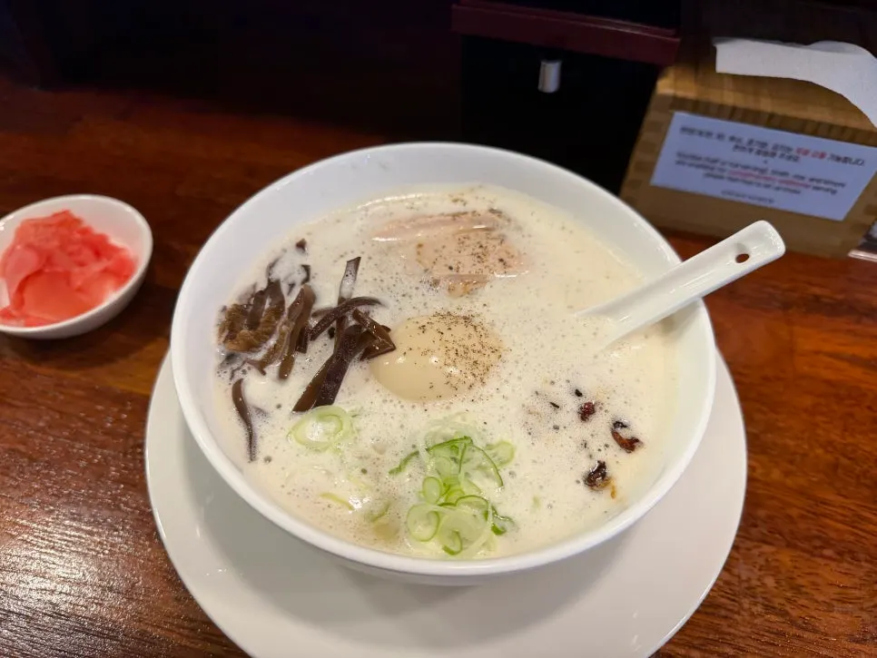 Chicken-broth soup of the tori paitan