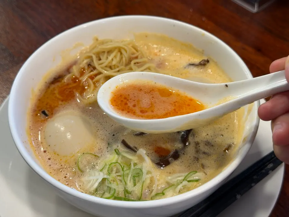 Spicy kara paitan ramen at Oreno Ramen Gangnam