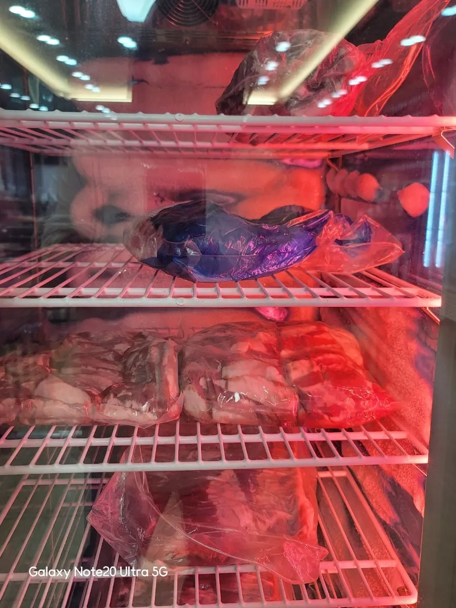 1차 습식숙성 중인 흑돼지 진공 포장