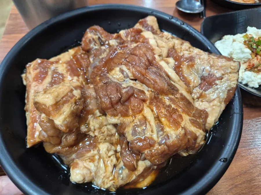 양념갈비 350g 2인분 상차림
