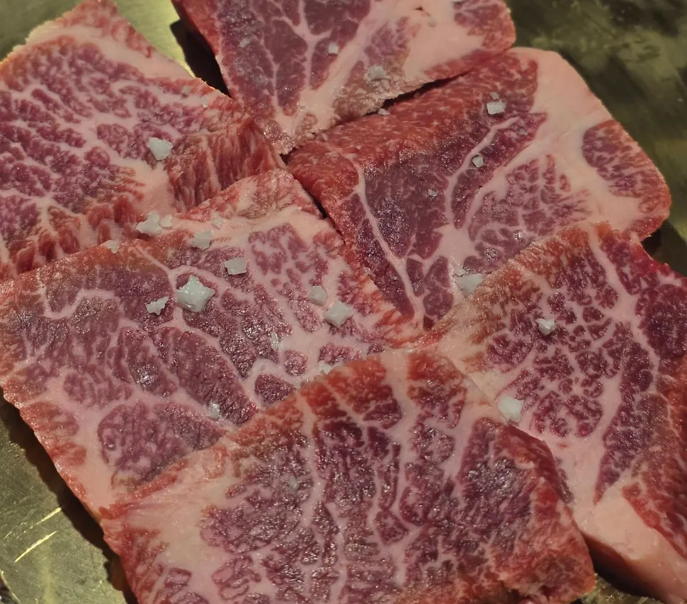 Tightly marbled Goma Marbled Wagyu fresh bone rib