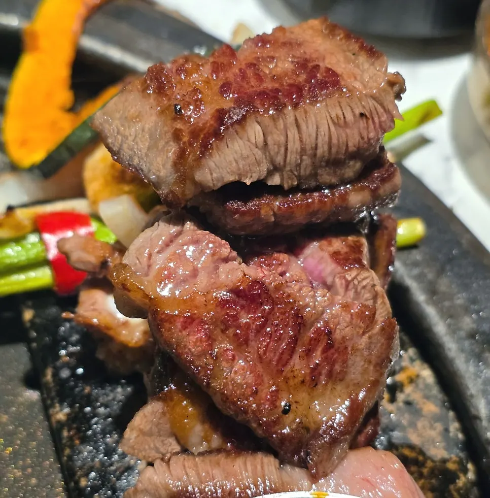 Wagyu fresh bone rib cooking on the grill