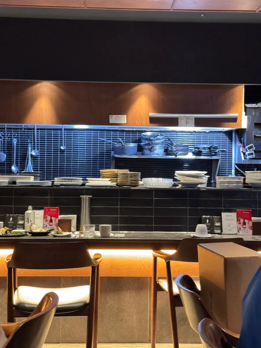 Atmosphere of the table seating inside Orot Robata