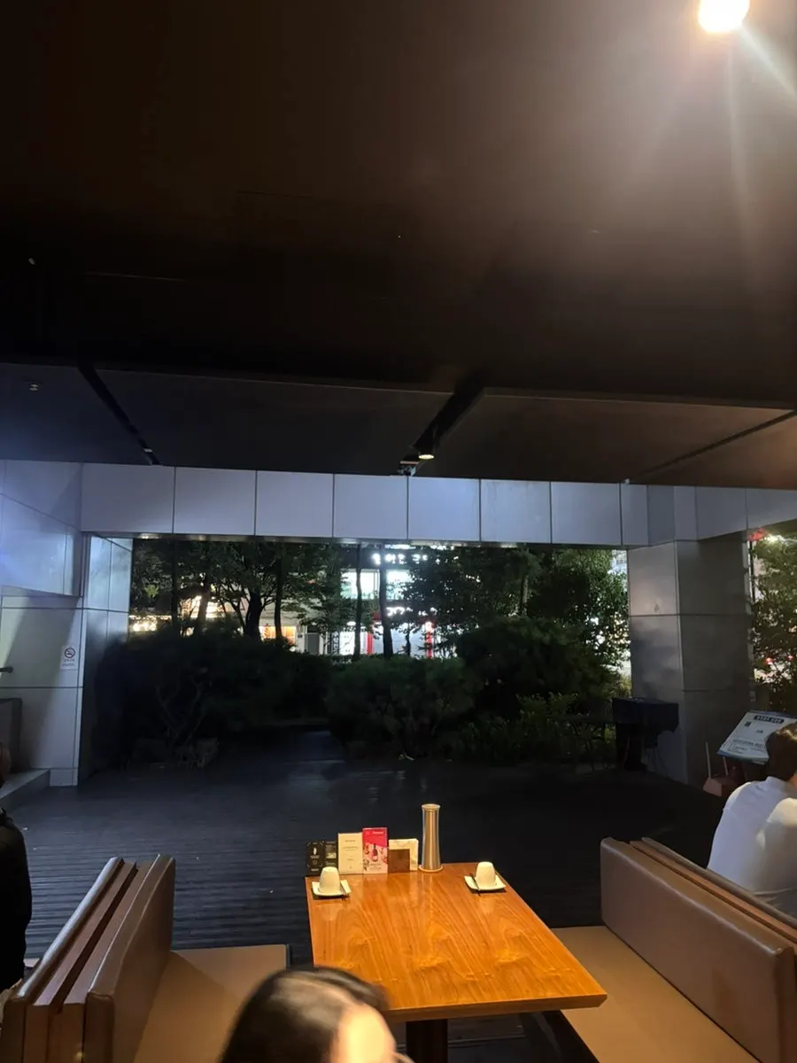 Interior of Orot Robata with the space opened to the outside