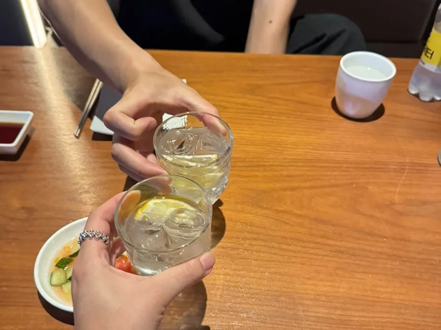 Hwayo25 and tonic set at Orot Robata