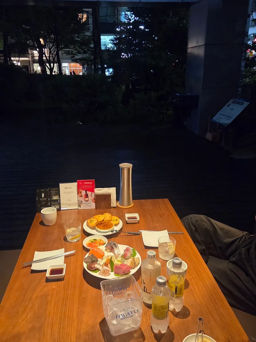 Lighting and seating atmosphere inside Orot Robata