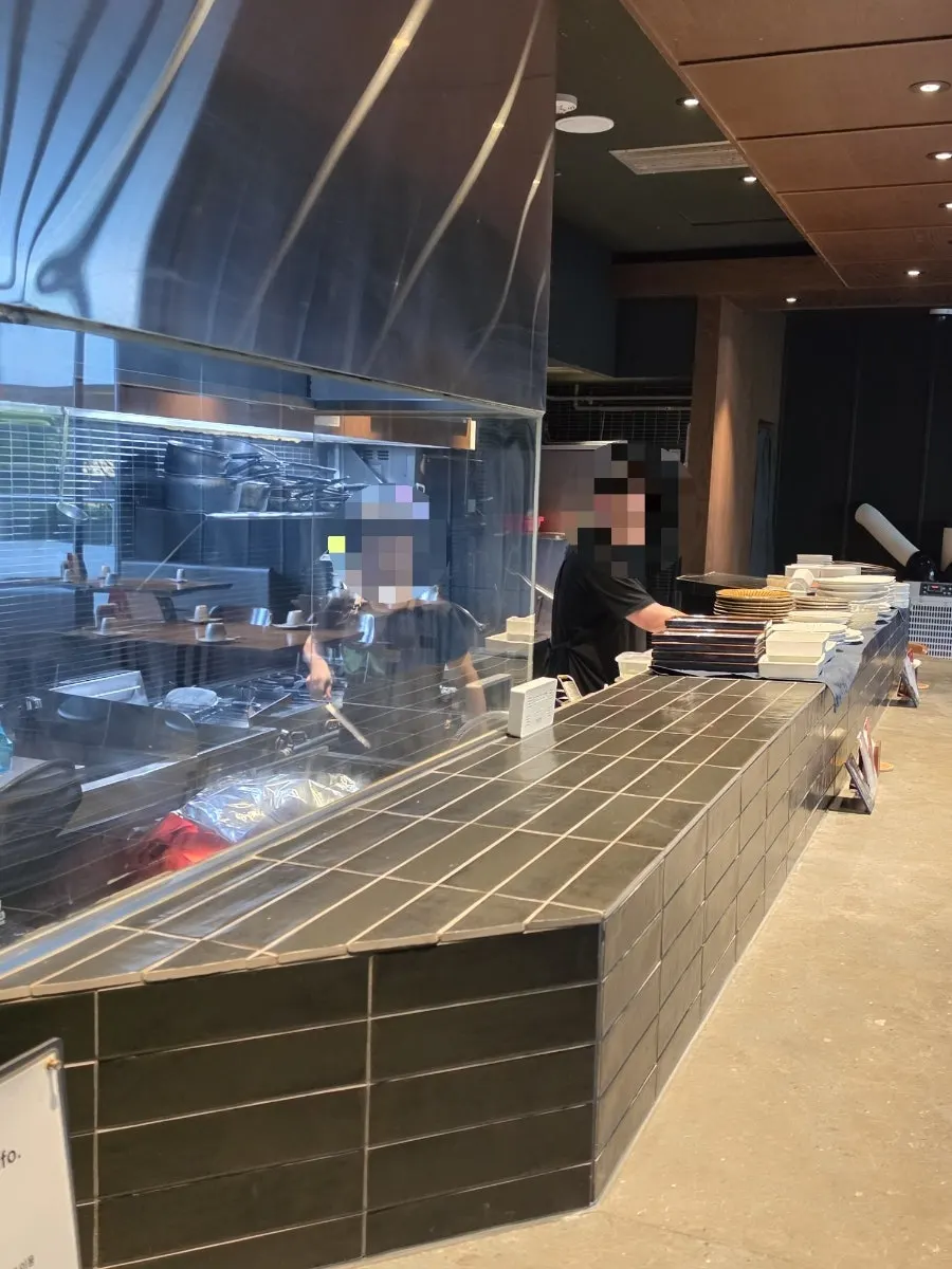 Interior of the dining bar under soft lighting