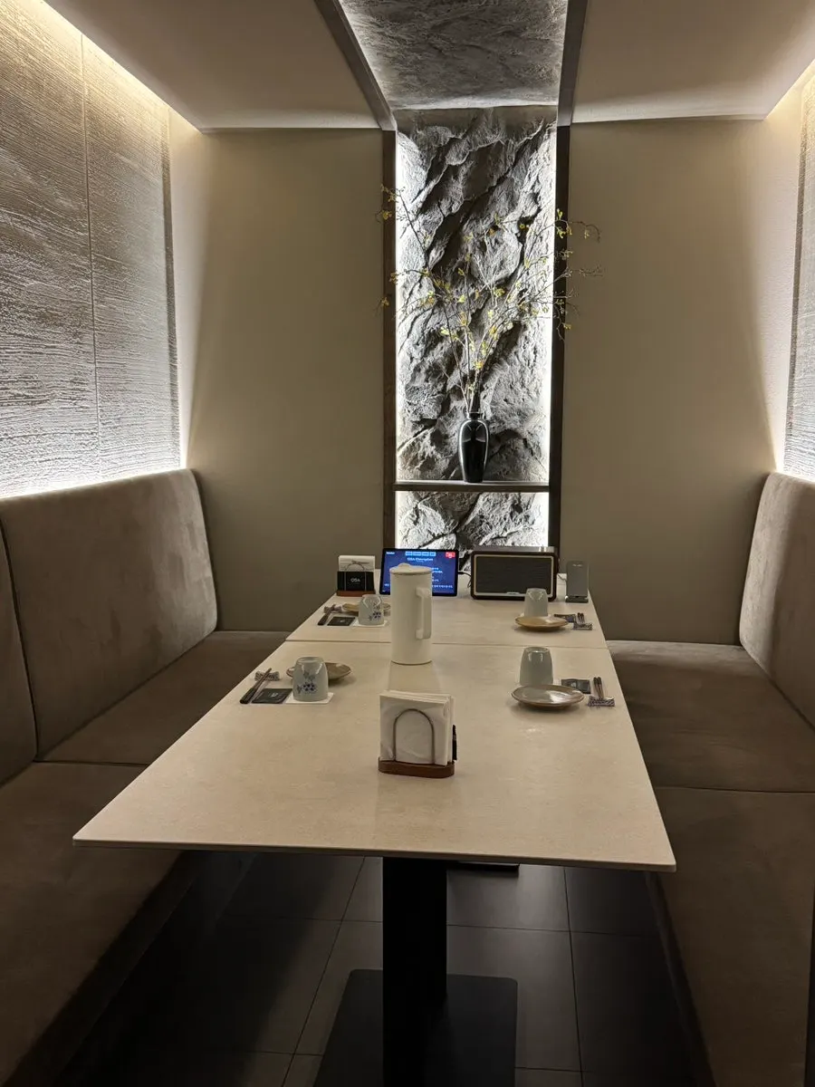 Seating area inside an Osa Cheongdam room