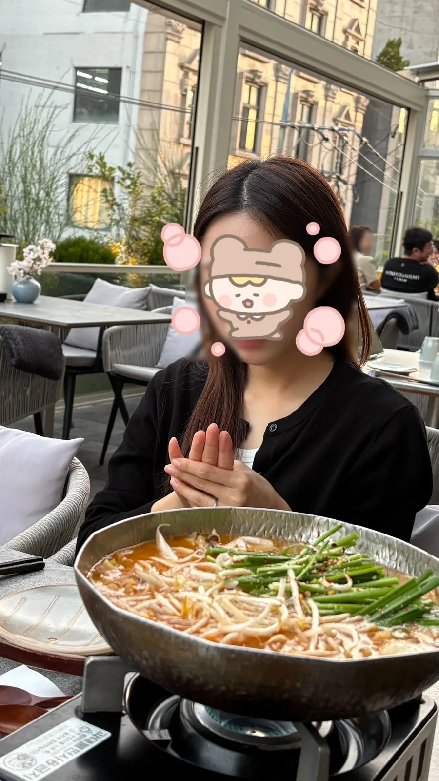 알찬 구성의 한우모츠나베 건더기