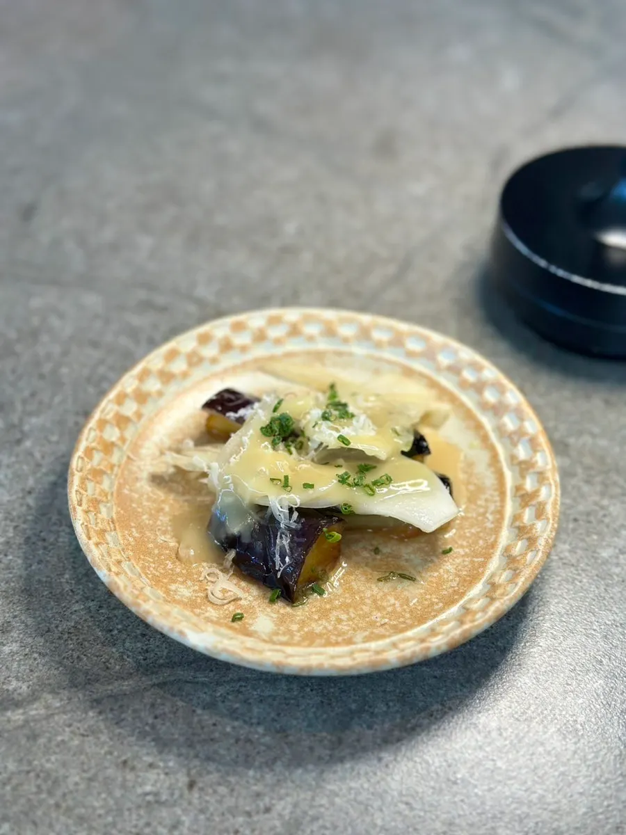 Eggplant dish served as complimentary otoshi