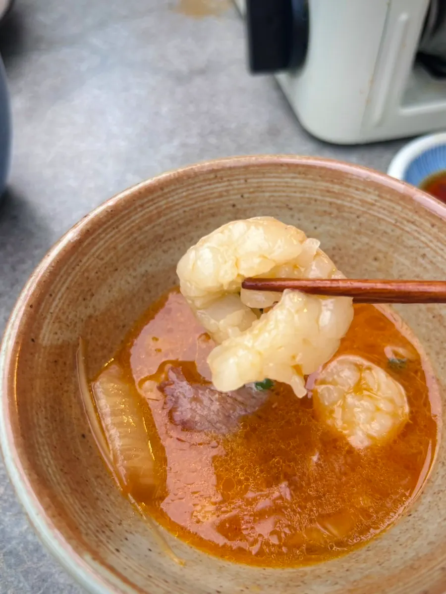 한우 곱창과 차돌박이가 든 모츠 나베