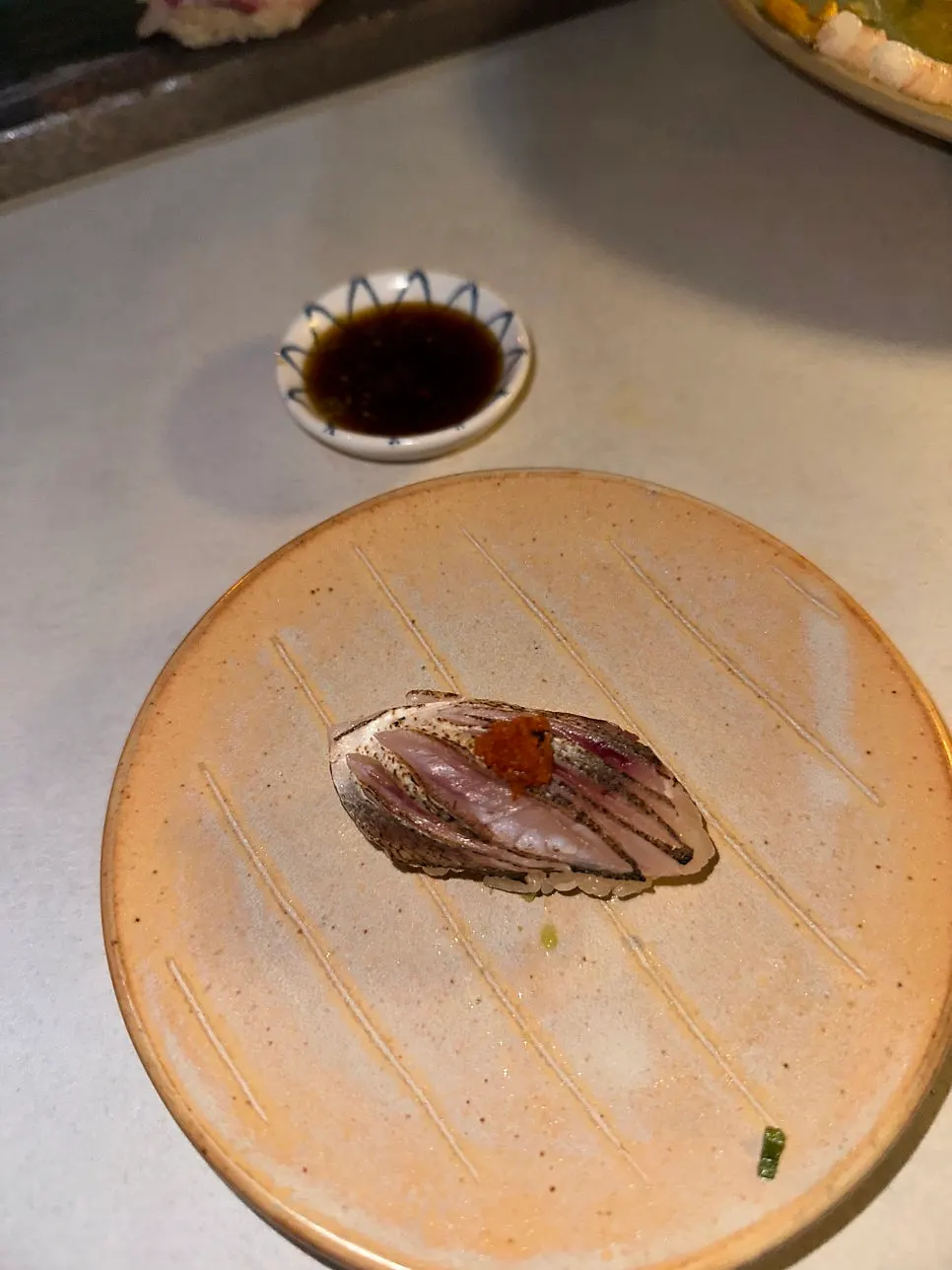 살짝 아부리한 고기 초밥