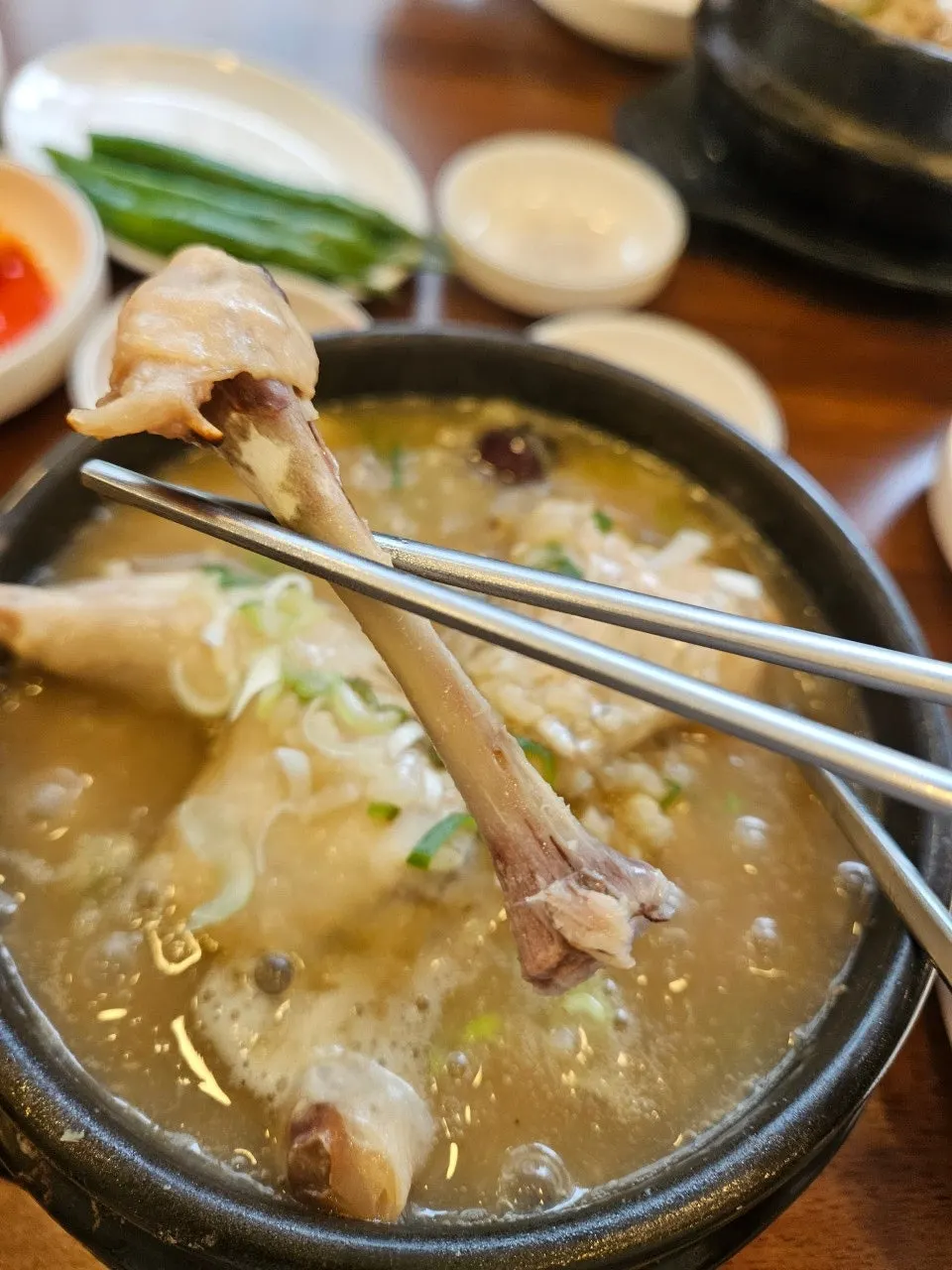 Chicken leg meat picked off the bone