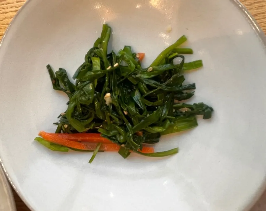 Plate of non-spicy side dishes