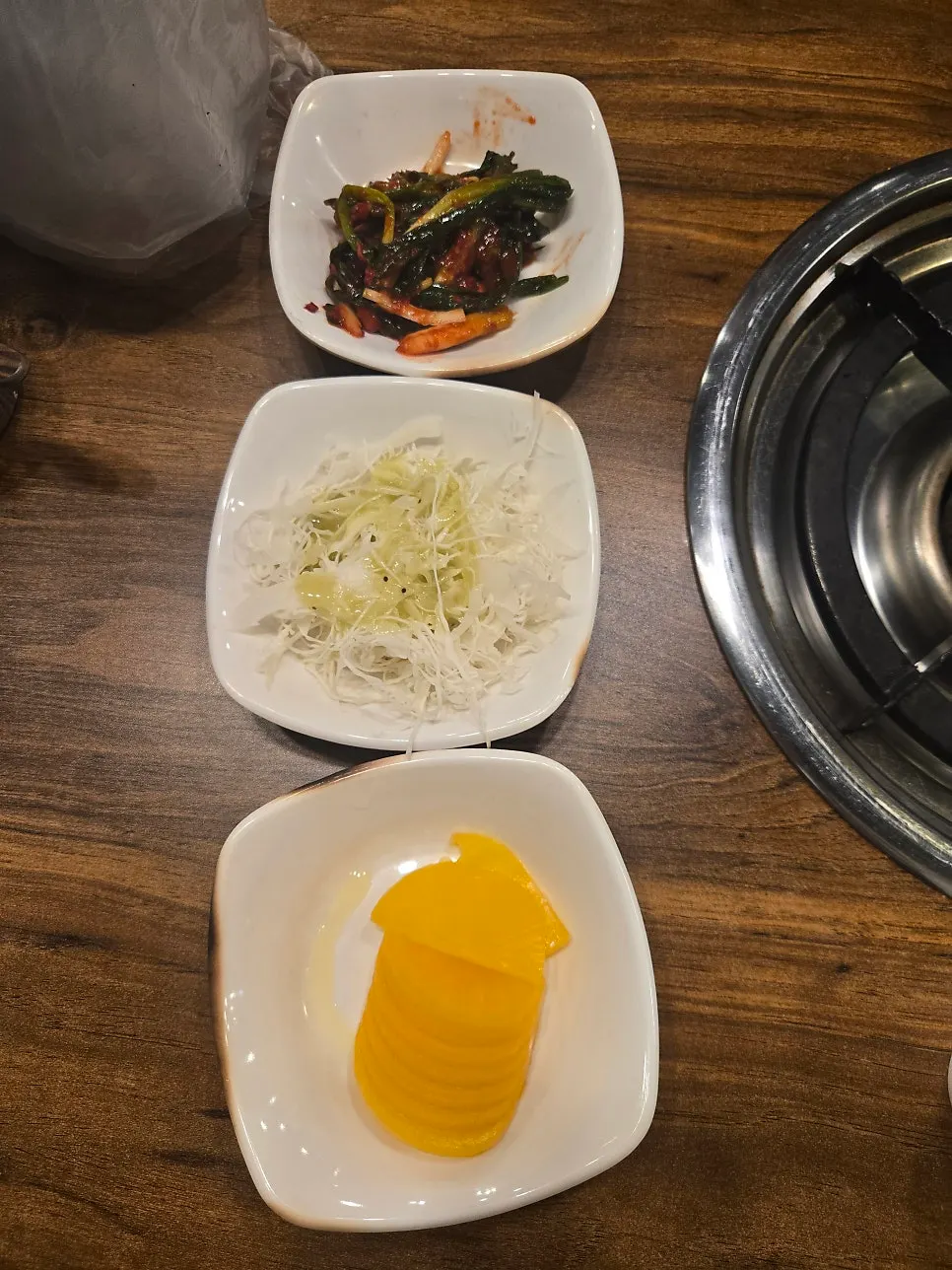 단무지 파김치 양배추샐러드 기본 반찬