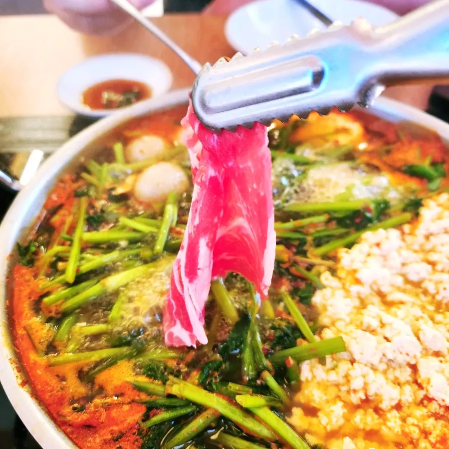 A bowl of yeolmu bibimbap