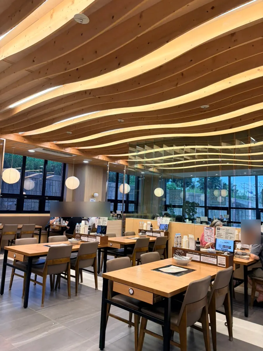 Comfortably spaced tables