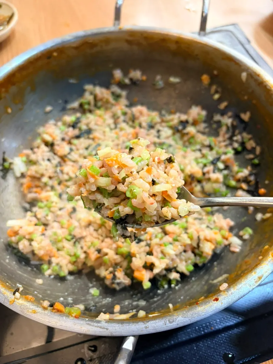 Fried rice to finish the shabu-shabu meal