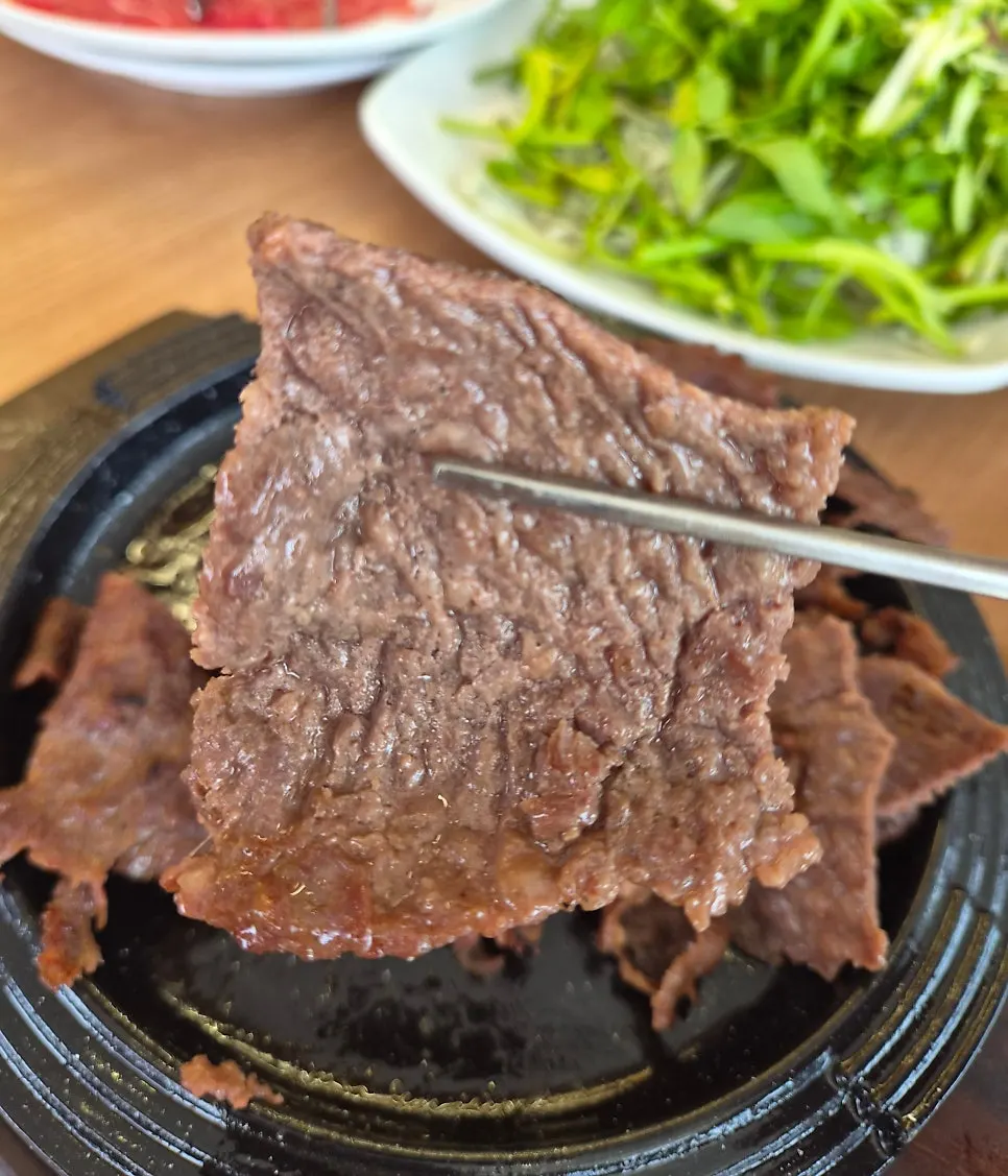 샤브샤브와 함께 주문한 바싹불고기