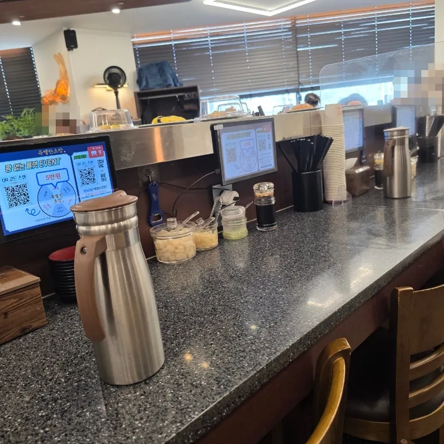 Tablet ordering screen at each seat