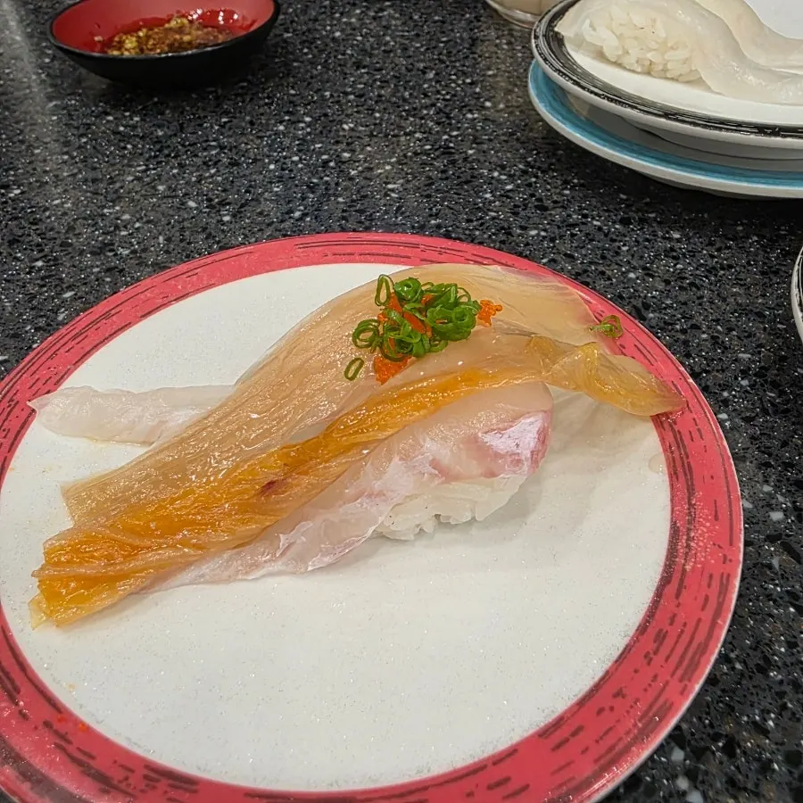 Chewy squid sushi