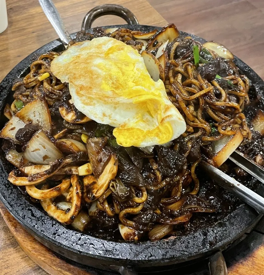 Unlimited fried eggs cooked at the table