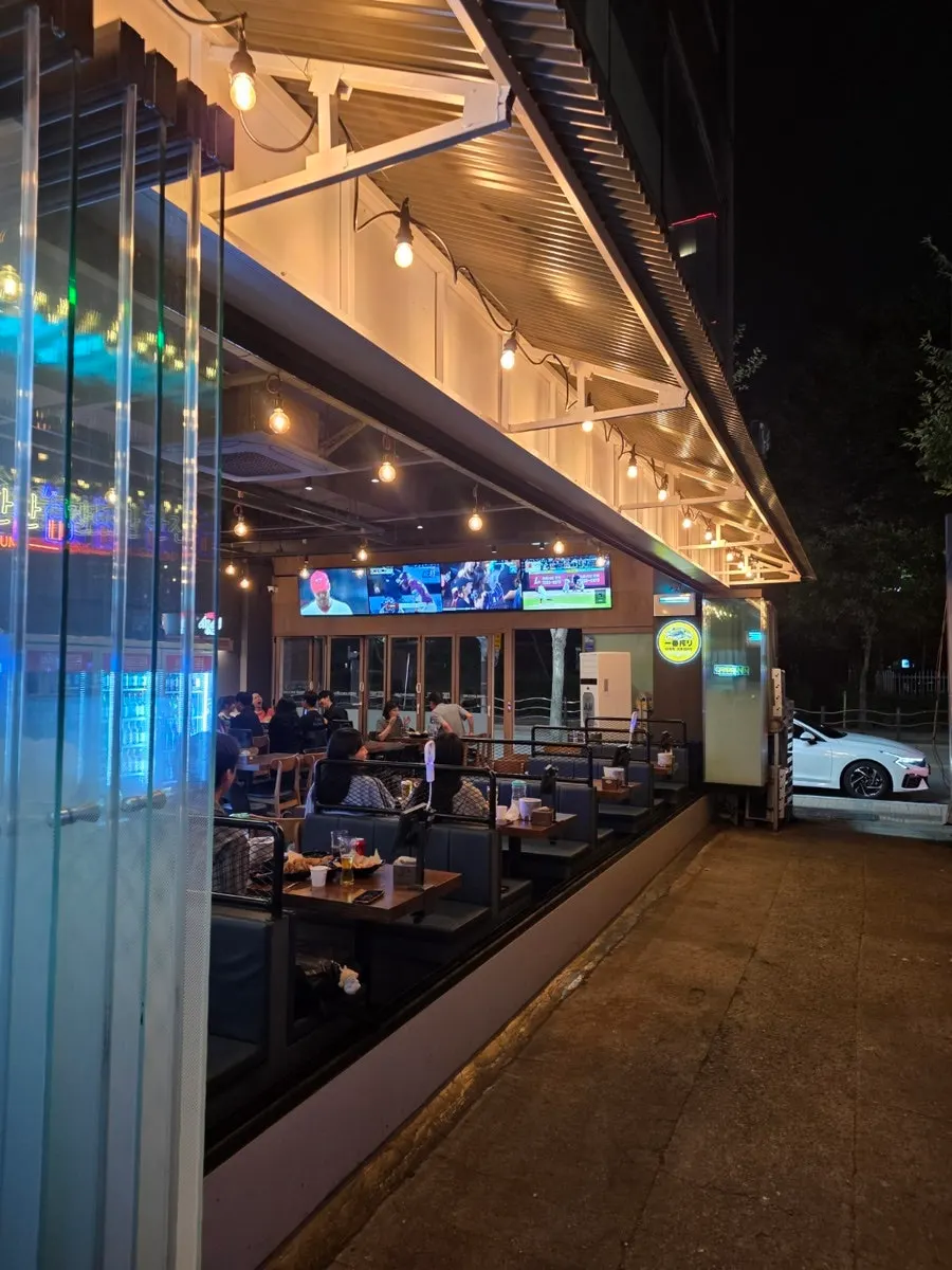 Open outdoor table area