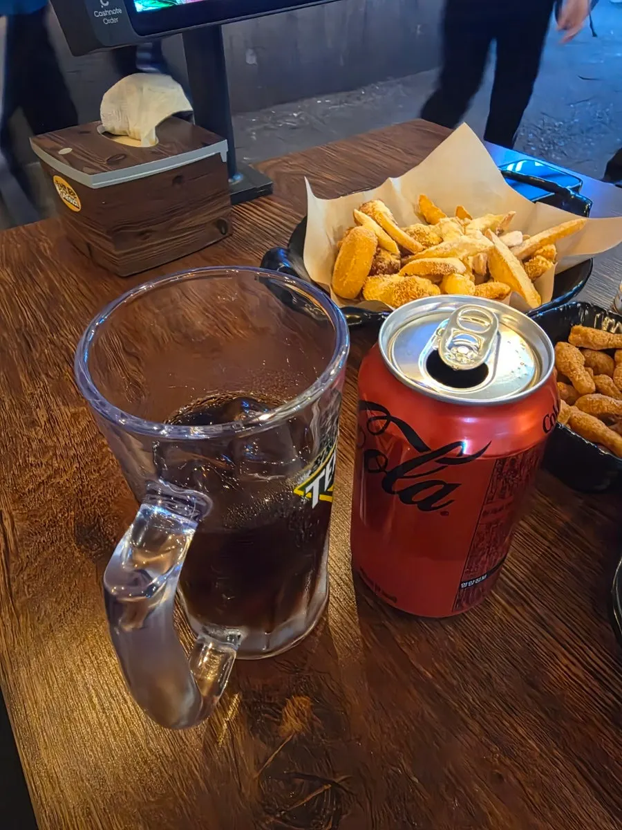 Cola ordered with the drinks