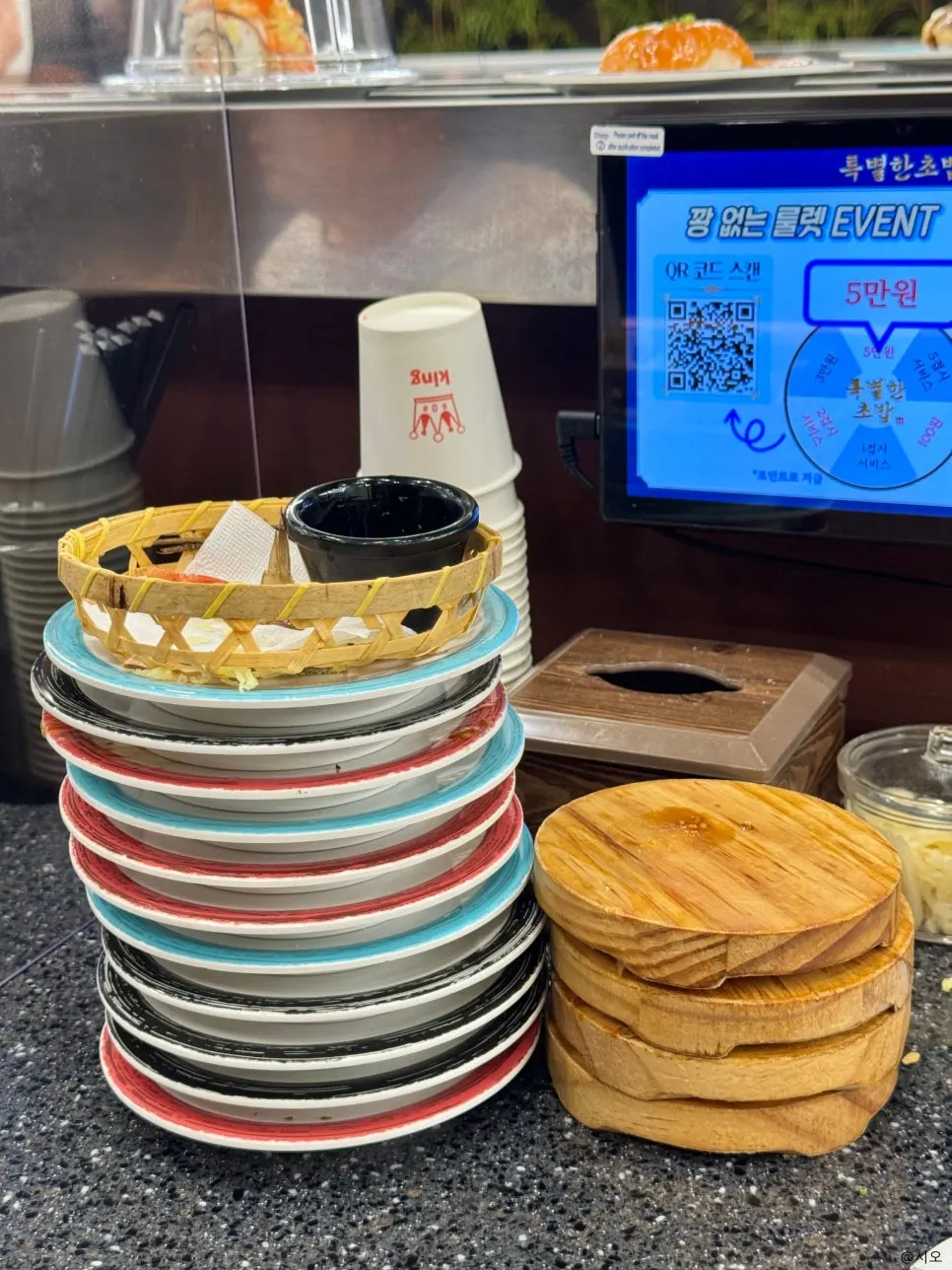 食事を終えた寿司の皿