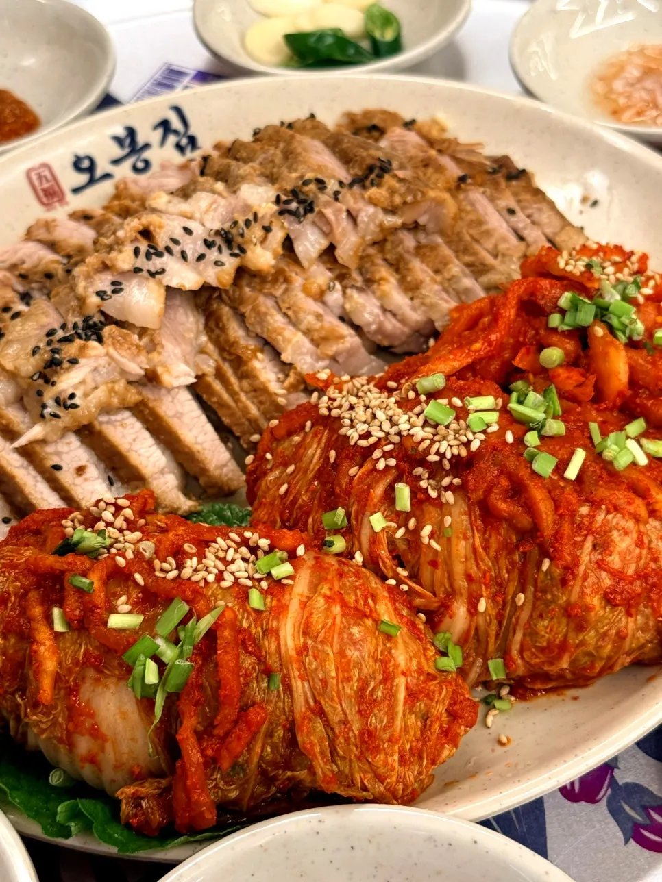 Close-up of tender, moist gabrisal bossam pork
