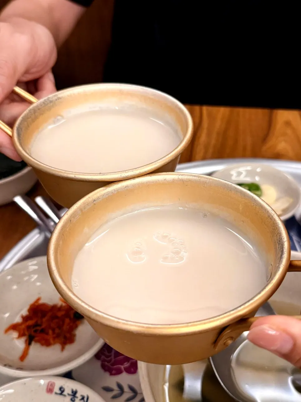 Evening table with bossam and makgeolli