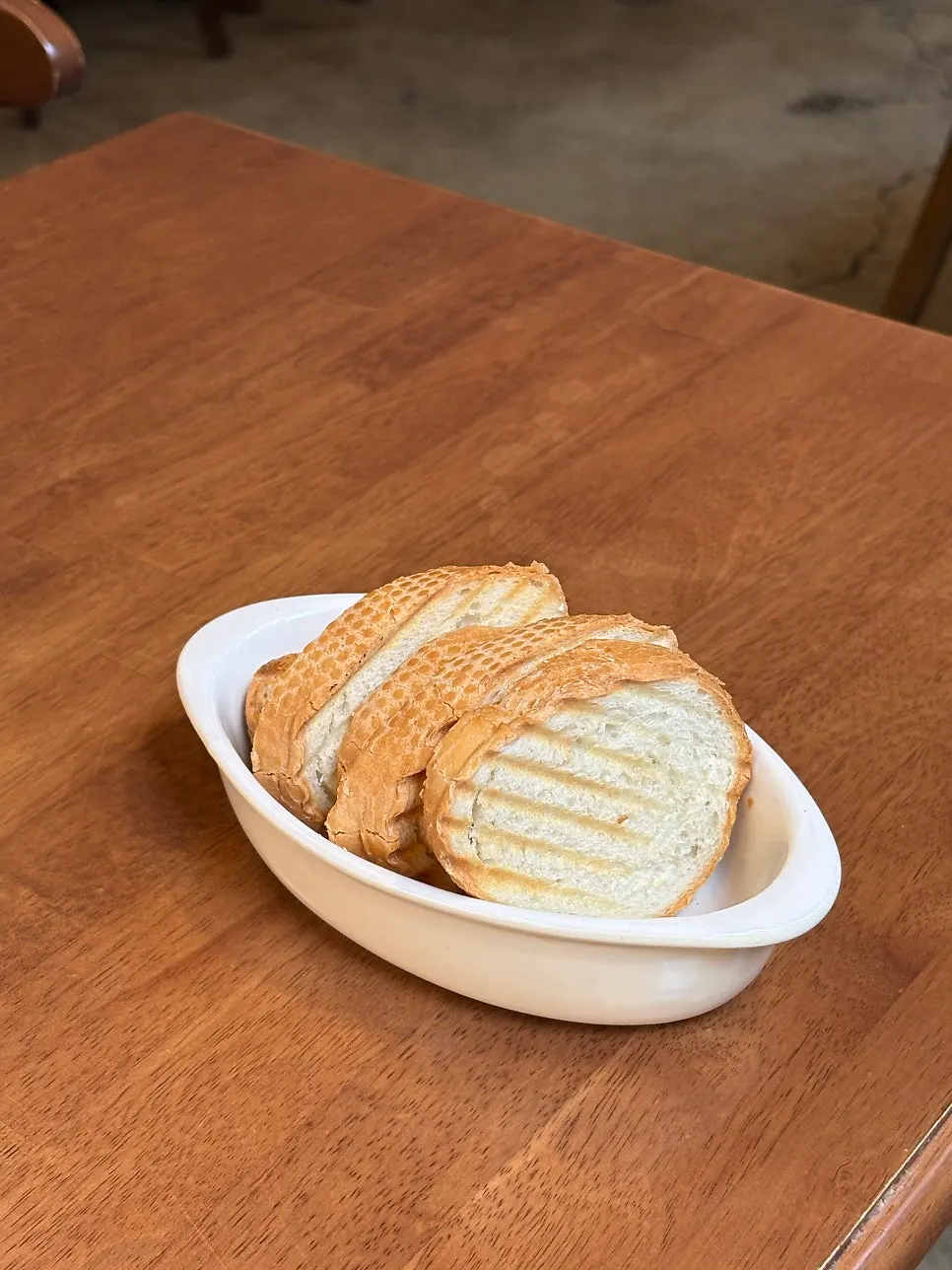 The baguette we added to our order