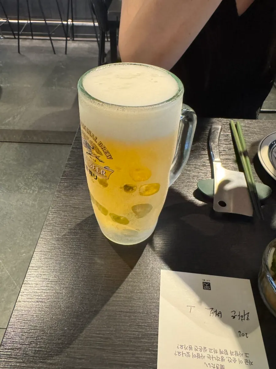 Two glasses of Kirin draft beer
