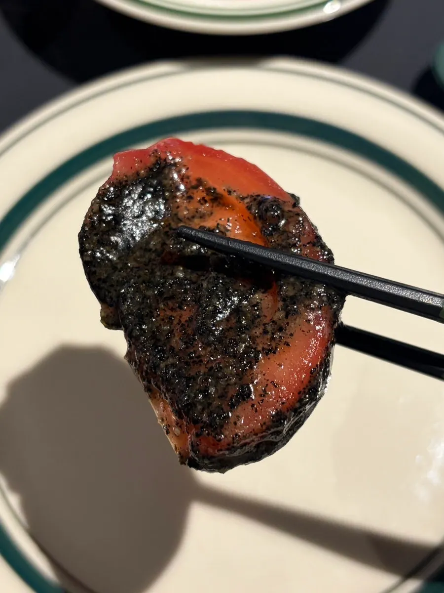 Black sesame tomato salad received through the review event