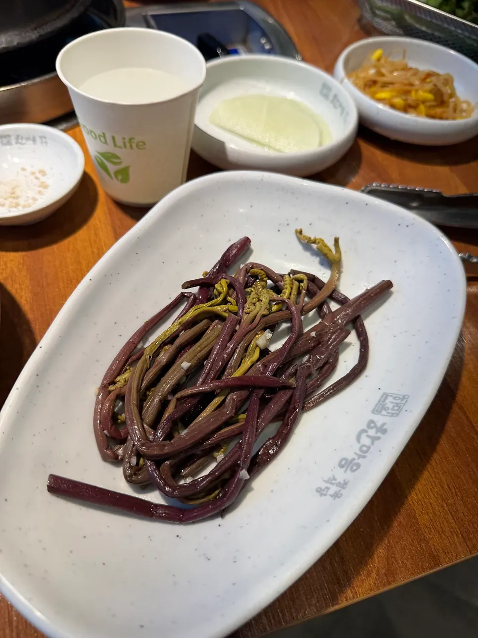 Neatly arranged side dishes for barbecue