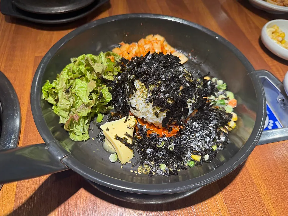 Fried rice ordered after the barbecue meal