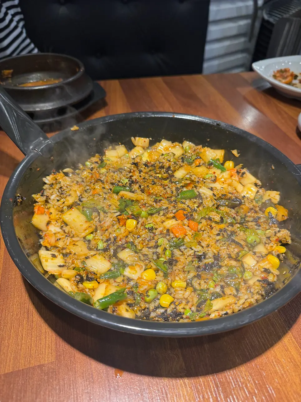 Fried rice stir-fried with margarine